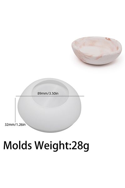 Choice bowl Irregular Candle Bowl Silicone Mold DIY Round Craft Ornaments Making Plaster Concrete Resin Jew