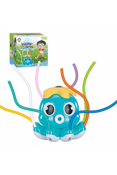 Choice لعبة رشاش مياه صيفية زرقاء دوارة، ألعاب خارجية للأطفال، حديقة، أخطبوط، فناء خلفي، C