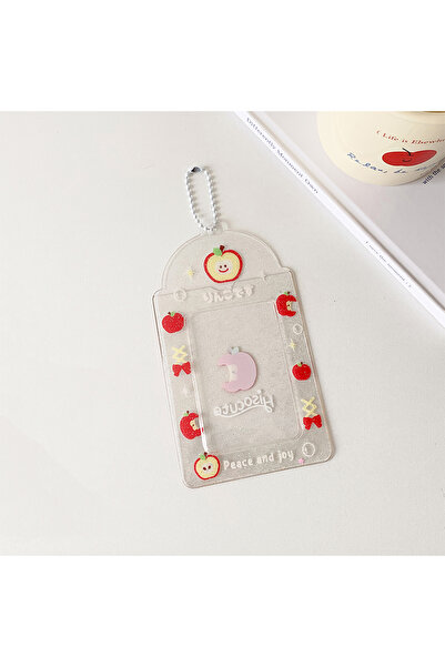 Choice حامل سلسلة مفاتيح صور كيبوب أحمر، حامل بطاقات صور Y2K، حامل تعليقات كي...