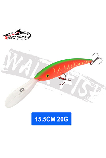 Choice نوع B-20 جرام WALK FISH 1 قطعة طُعم صيد سمك الشفة الطويلة 14 جرام 20 ج...