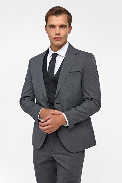 SÜVARİ Slim Fit Combination Black Suit