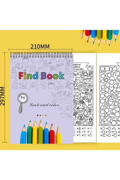 Choice WHITE Interactive Hidden Objects Book for Youngsters Concentration Training & Educational Fun with F