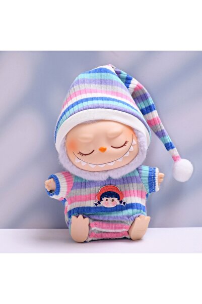 Miniso لا توجد دمى 3 دمى 17 سم من القطيفة تلبيس مجموعة ملابس دمية لابوبو مجمو...