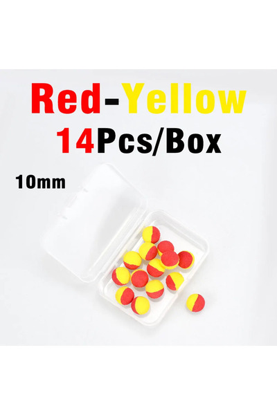 Choice طعوم صيد سمك الشبوط المنبثقة باللون الأحمر والأصفر مقاس 10 مم، 14 قطعة...