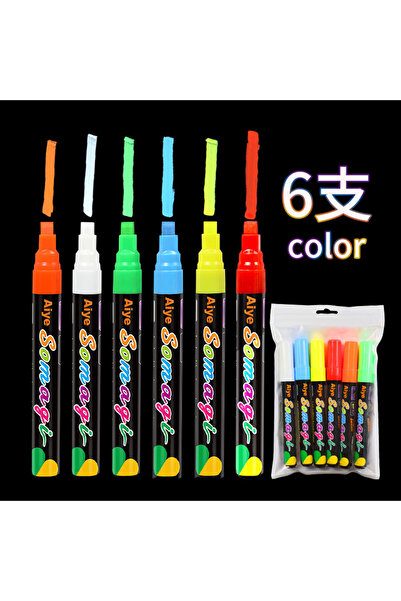 Choice 7MM 6 Colors Liquid Erasable Chalk Markers Pens - 8 Colors Washable & Wet Erase Neon Art Makers for