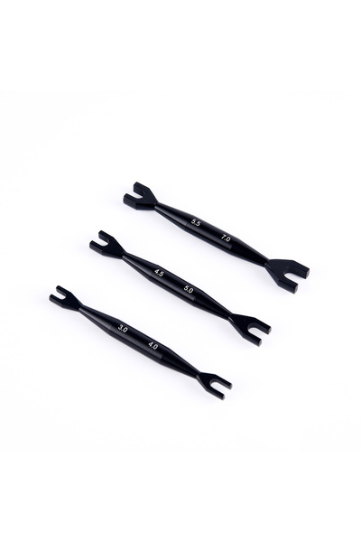 Choice Black 3pcs Wrench 3-4mm 4.5-5mm 5.5-7mm Double End Universal Spanner Open End Wrenches For Rc Crawle