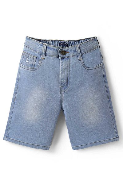 Pine kids Pine Kids Woven Above Knee Length Washed Denim Shorts - Blue