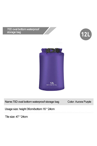 Choice حقيبة جافة مقاومة للماء أرجوانية 12 لترًا 3 لتر/5 لتر/12 لترًا/20 لترًا/35 لترًا حقيبة خارجية خفيفة الوزن للغاية للسباحة والانجراف