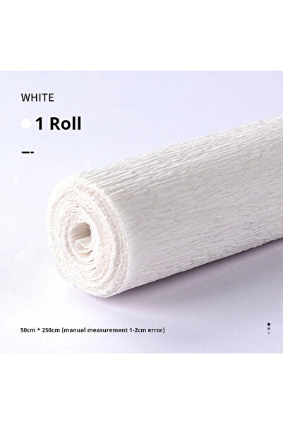 Choice لفة واحدة بيضاء من 20 لونًا 250 × 50 سم، لفة ورق كريب ملونة مصنوعة يدو...
