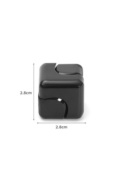 Choice Black Metal Cube Spinner Fidget Toy Fingertips 3D Puzzle Gyro Gear Sensory Anti Stress Relief Educat