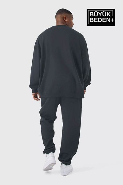 Superlife Men's Battal Relaxed Fit Slim Sweatpants Spr24Bea51