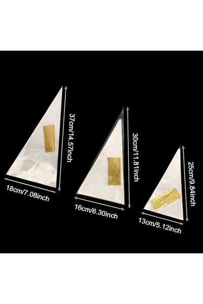 Choice4 ١٠٠ كيس مخروطي الشكل ١٣×٢٥ سم، ٥٠/١٠٠ كيس مخروطي الشكل للحلوى، أكياس ...