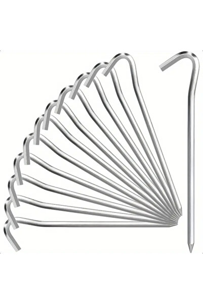 Choice 10 قطع سداسية الشكل، 10 قطع، 7.09 بوصة، أوتاد خيمة من الألومنيوم مع خط...