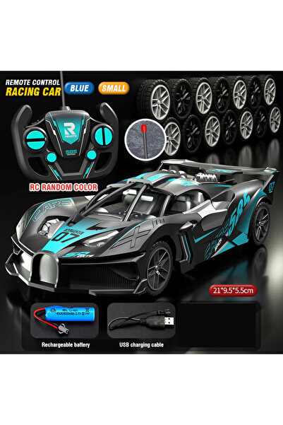 Choice Blue 21cm Rc Car 4Ch High-Speed Remote Control Drift Racing Car Electr...