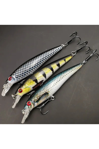 Choice 3 قطع من طُعم صيد سمك روبلينوس 13 جرامًا، طباعة ملونة، طُعم سمكة صغيرة...