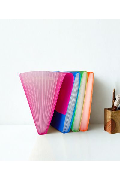 Limmy Bellows File with 13 Section Pockets - Pink