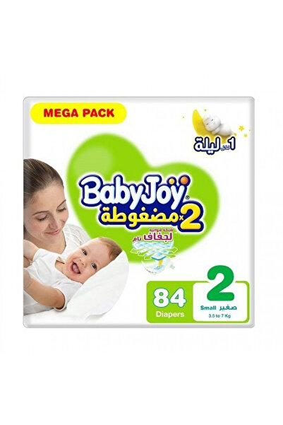 BabyJoy Baby Joy Compressed Diapers, 3.5 - 7 kg ,Size 2, 84 Diapers