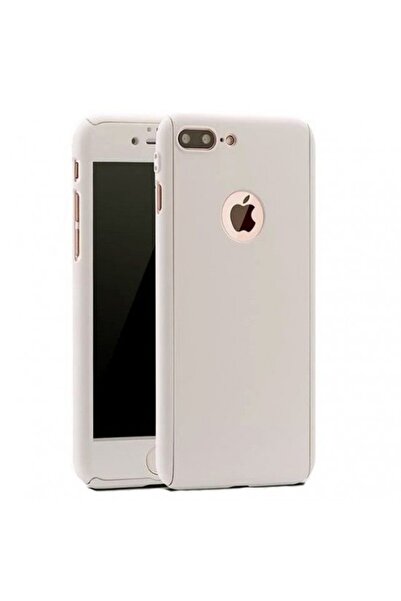 Apple iPhone 7 Plus Full Cover 360 Silver Case + Protective Film