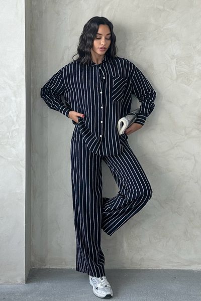 MD trend Set de două piese cămașă și pantaloni pentru femei