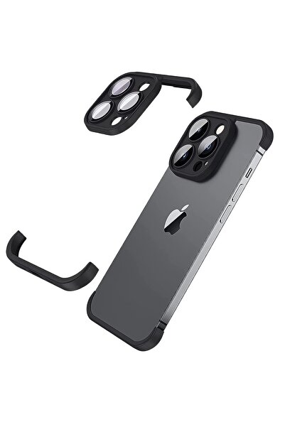 dalip Carcasă metalică fără margini compatibilă cu iPhone 15 Pro Max, rabatab...