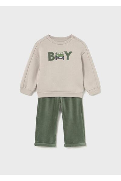 MAYORAL Baby Boy Velvet Pants and Sweatshirt Set