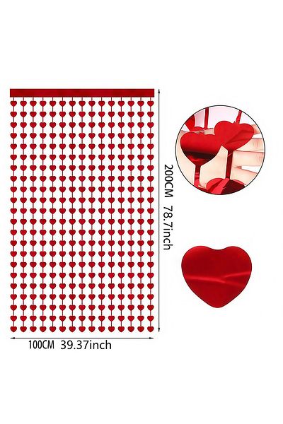 Choice Red 1 * 2M red love rain curtain tassel Valentine's Day wedding engagement anniversary party backgro
