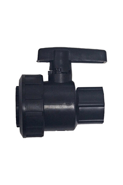 flores Plastic ball valve, for drip pipe, black, No. 5443, FI+FI, 1" x 3/4"