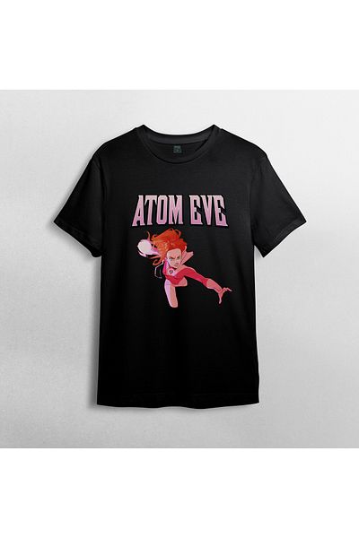 Pixxa Invincible Atom Eve Unisex 100% Cotton Crew Neck T-Shirt Model 2