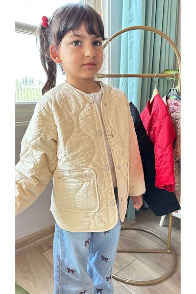 VOSVOSBABYSTORE Jachetă pentru copii CREAM QUILTED
