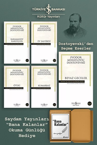 TÜRKİYE İŞ BANKASI KÜLTÜR YAYINLARI Beyaz Geceler & Ev Sahibesi & Karamazov K...
