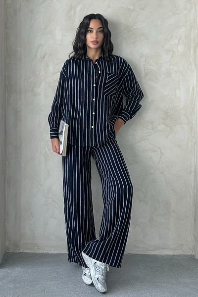 MD trend Set de două piese cămașă și pantaloni pentru femei