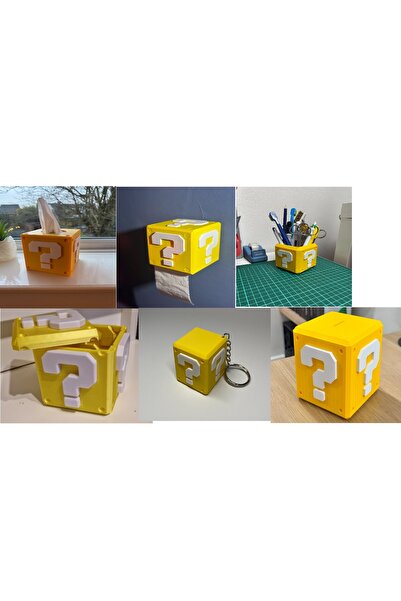 bambam 3d مجموعة ماريو مكونة من 6 قطع (محفظة نقود، حامل ورق التواليت، سلسلة م...