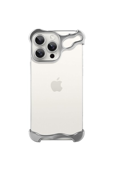 Flippy Metal Protective Case Compatible with iPhone 16 Pro Max, Flippy, Corner and Camera Protection, Silve