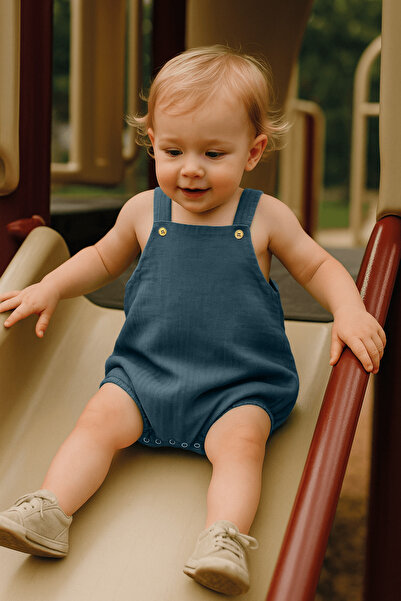 Baby Class Müslin Çocuk Askılı Tulum