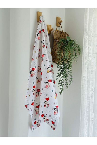 Fulya Tuhafiye 100% Cotton Muslin Baby Blanket Oeko-Tex Certified Muslin Newborn Baby Blanket 80X90 cm