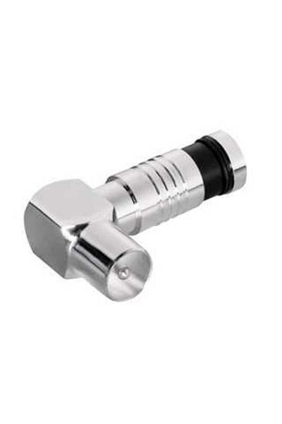 Well F connector 20mm + rubber gasket for 7mm cable