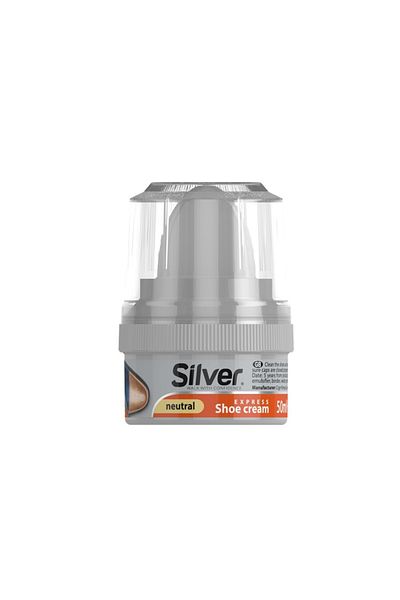Silver Leather care kit, colorless, cream, brush, sponge, Silver deodorant.