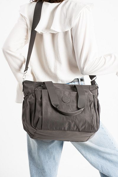Sanmorris Sn 4017 Water Resistant Multi Compartment Crinkle Bag Sleeve Bag Shoulder K.Grey