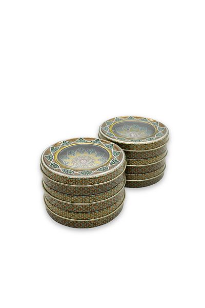 Alhadi For Oud And Saffaron Empty metal saffron boxes - half a dozen, 6 boxes - 10 grams