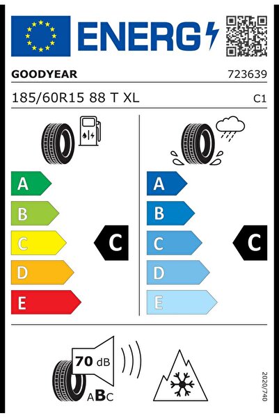 Goodyear 185/60 R15 88T XL WinterCommand Oto Kış Lastiği (Üretim:2025)