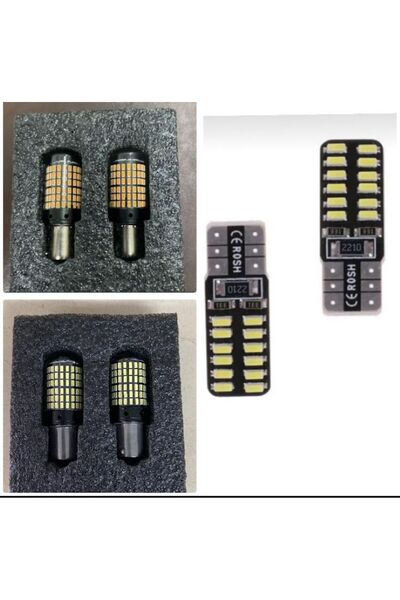 ASTRA LED 144 Led P21w 1 TAKIM GERİ VİTES BEYAZ 1 TAKIM TURUNCU SİNYAL 1 TAKI...
