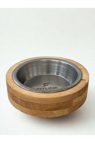 Fitline Natural Wooden Food or Water Bowl Single Large