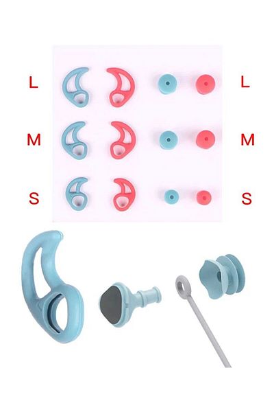 Choice One set red Aqua U Surfer/Swimmer Ear Plugs Blocks Out Water Lets Sound in Universal-fit Lanyard Swi