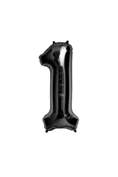 ERMA Smart Balon folie numărul 1, negru, decorațiune petrecere, 100 cm