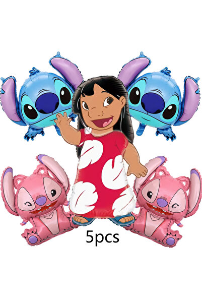 Miniso مستلزمات حفلات ديزني ستيتش الأخرى، 5 قطع، بالونات ليلو المصنوعة من الأ...