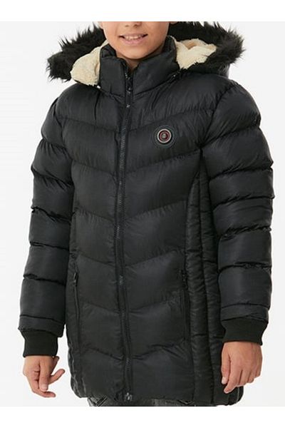 İrem Çocuk Giyim Boy / Girl Embroidered Black Color Inflatable Coat
