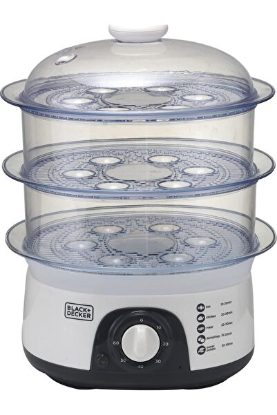 Black&Decker Black and Decker 775W 10 Liter 3-Tier Food Steamer with Timer BD-HS6000-B5