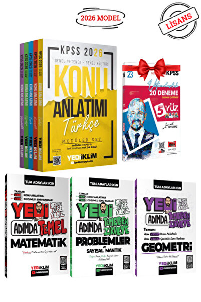 Yediiklim Yayınları KPSS 2026 Lisans Tüm Dersler Konu Anlatım+Mehmet Bilge Yı...
