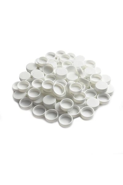 Choice 100pcs Round White 100/200pcs Empty Round Watercolor Pans – 0.6ML White Plastic Mini Paint Pans for