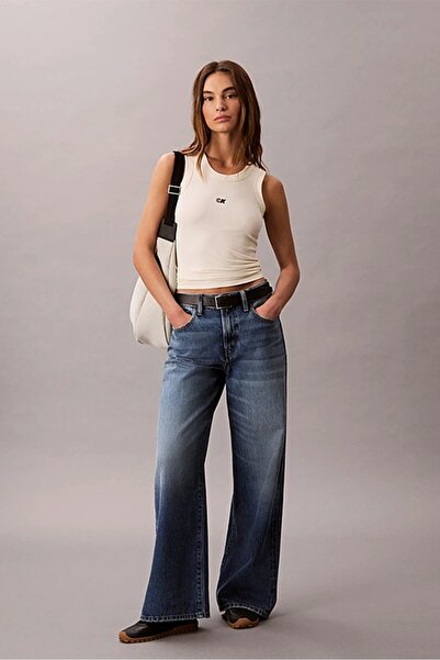 Calvin Klein Kadın Modal Fitilli Beyaz Bluz LV044C900G-PBA